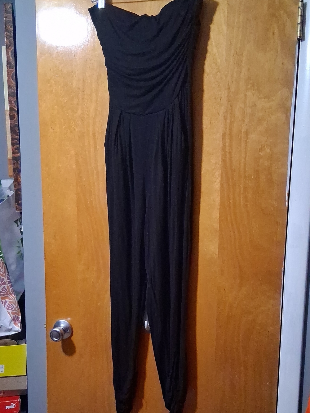 Heart Hips Strapless Black Jumpsuit